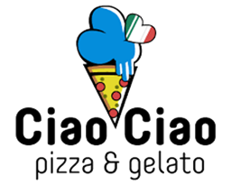 Ciao Ciao Pizza & Gelato logo.